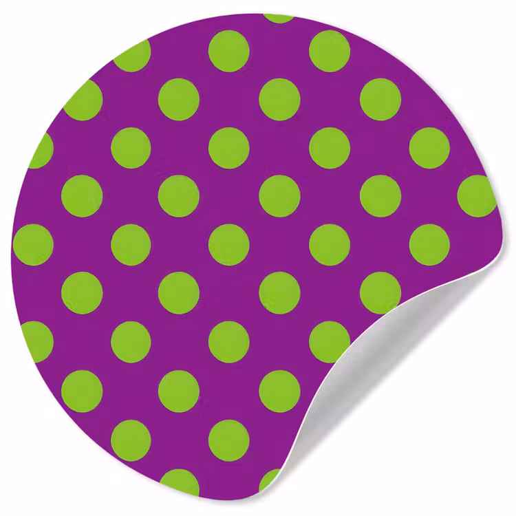 Stippen - Klassiek - Groen Wandcirkel behangsticker klein 186 -3d