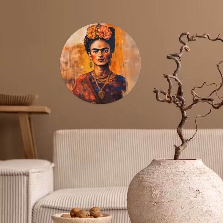 Portret - Sieraden - Schilderachtig Wandcirkel behangsticker klein -sfeer1