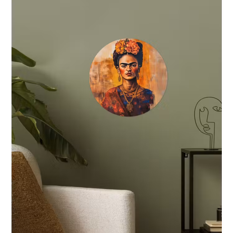 Portret - Sieraden - Schilderachtig Wandcirkel behangsticker klein -sfeer2