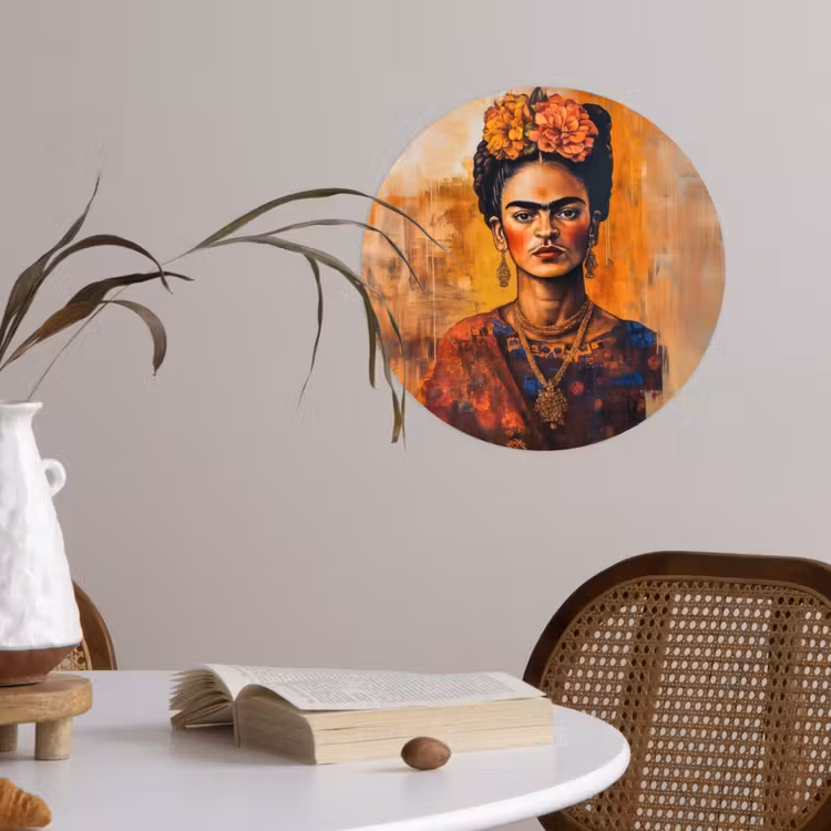 Portret - Sieraden - Schilderachtig Wandcirkel behangsticker klein -sfeer3