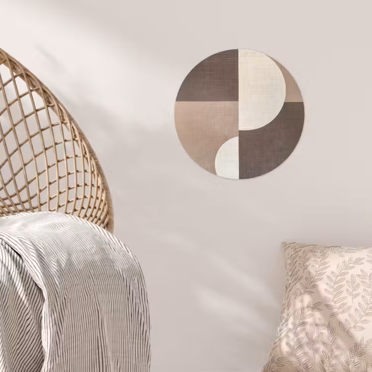 Raster - Halve cirkels - Contrast Wandcirkel behangsticker klein -sfeer4