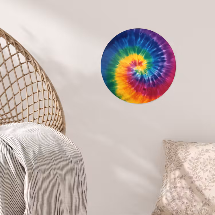 Regenboogkleuren - Spiraal - Kleurrijk Wandcirkel behangsticker klein -sfeer4