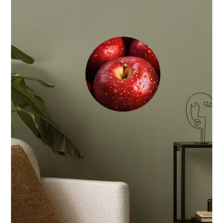 Rood - Appels - Fruit Wandcirkel behangsticker klein -sfeer2