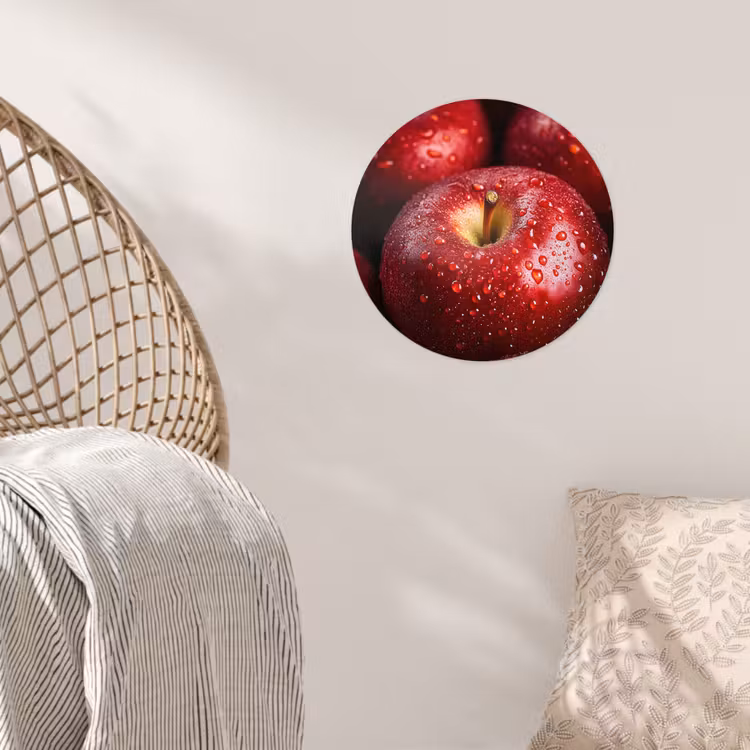 Rood - Appels - Fruit Wandcirkel behangsticker klein -sfeer4