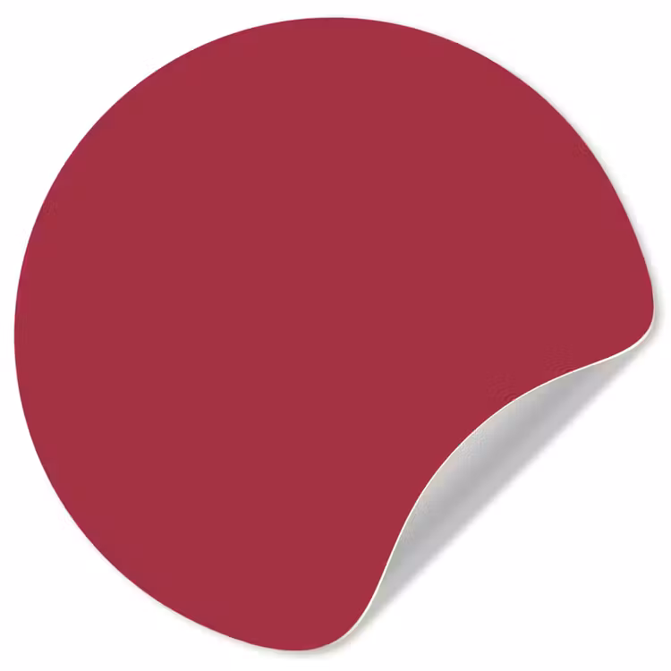 Rood - Effen kleur Wandcirkel behangsticker klein 186 -3d
