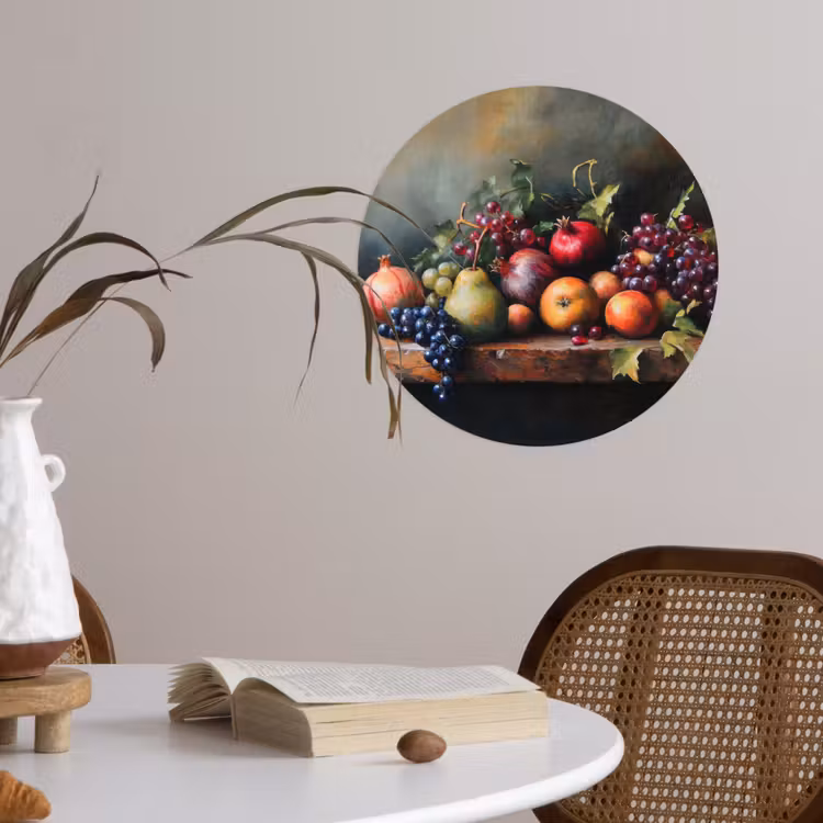 Rustiek - Stilleven - Fruit Wandcirkel behangsticker klein -sfeer3
