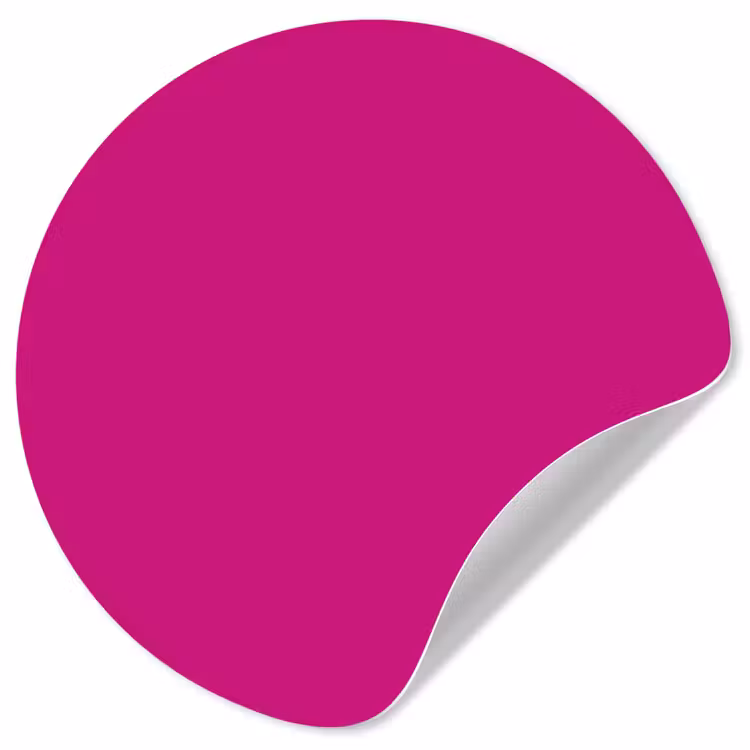 Velvet - Magenta - Roze Wandcirkel behangsticker klein 186 -3d