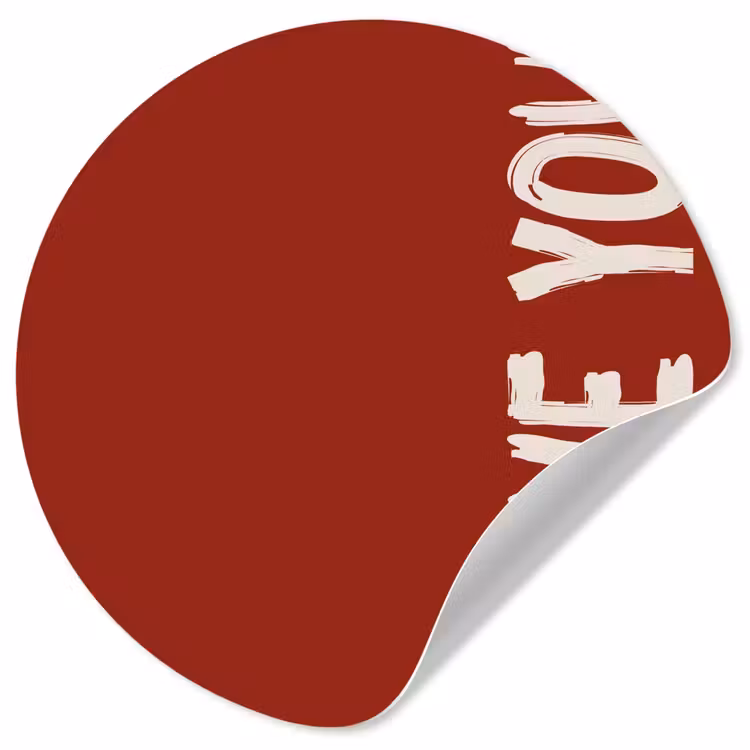 Schuin - Loveyou - Rood Wandcirkel behangsticker klein -3d