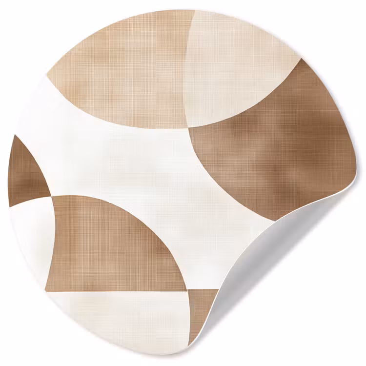 Snijdende cirkels - Overlappende vlakken Wandcirkel behangsticker klein -3d