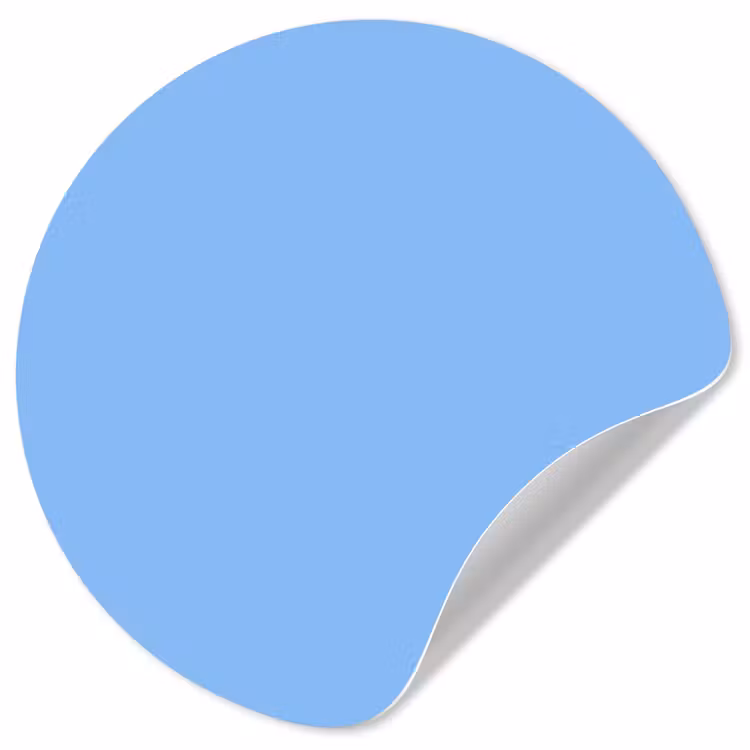 Sky - Glow - Blauw Wandcirkel behangsticker klein 186 -3d