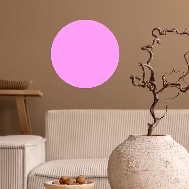 Soft - Lavender - Roze Wandcirkel behangsticker klein 186 -sfeer1