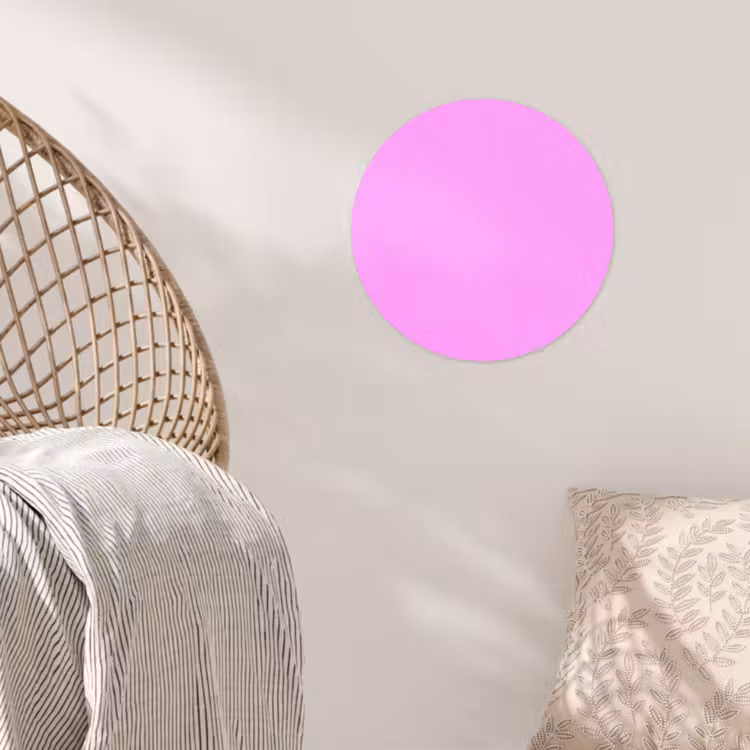 Soft - Lavender - Roze Wandcirkel behangsticker klein 186 -sfeer4