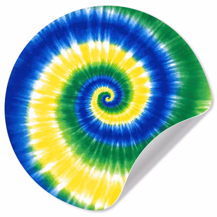 Spiraal - Groen - Draaiend Wandcirkel behangsticker klein -3d