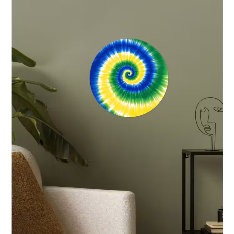 Spiraal - Groen - Draaiend Wandcirkel behangsticker klein -sfeer2