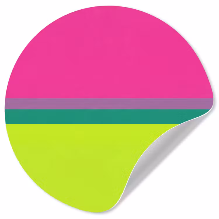 Strepen - Modern - Kleurrijk Wandcirkel behangsticker klein -3d