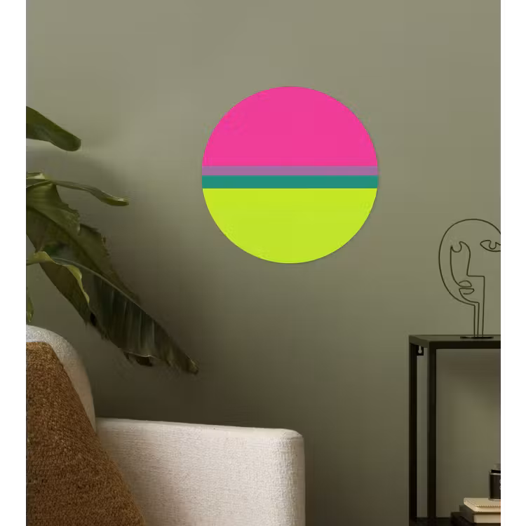 Strepen - Modern - Kleurrijk Wandcirkel behangsticker klein -sfeer2