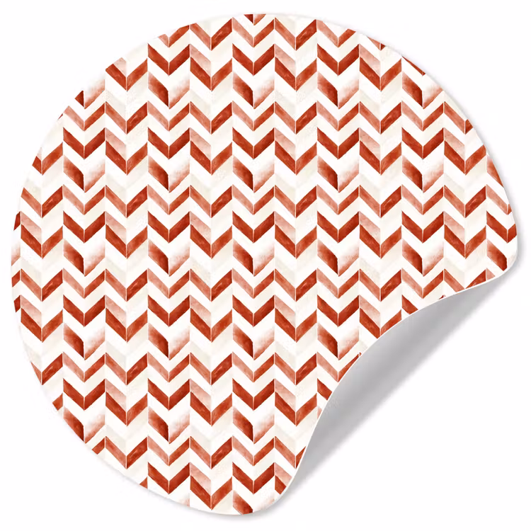 Strepen - Rood - Wit - Patroon Wandcirkel behangsticker klein 186 -3d