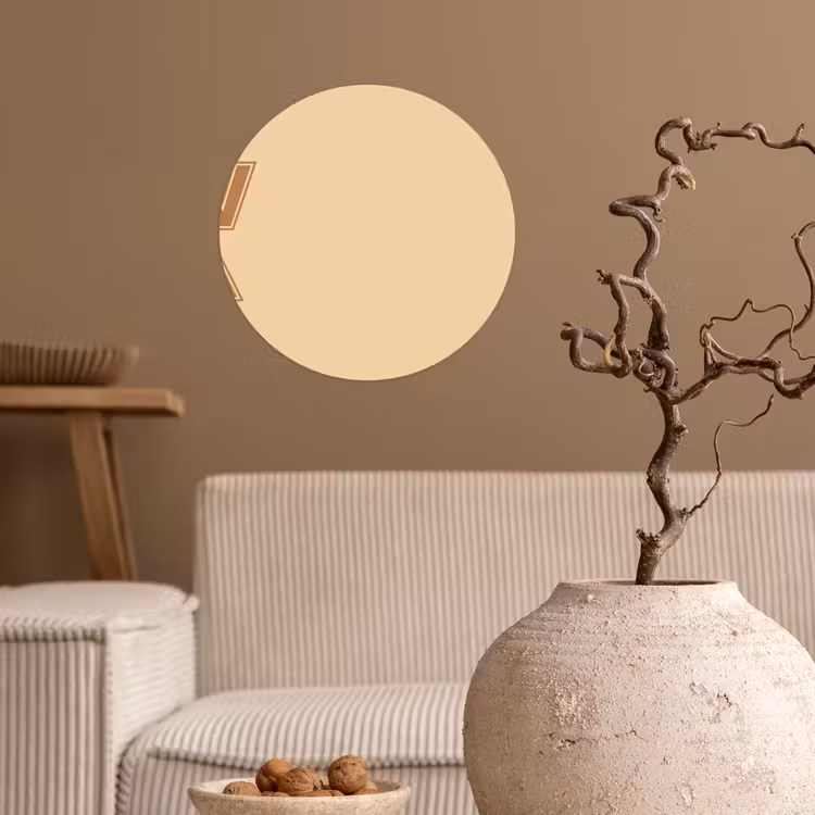 Swag - Bruin - Beige Wandcirkel behangsticker klein -sfeer1
