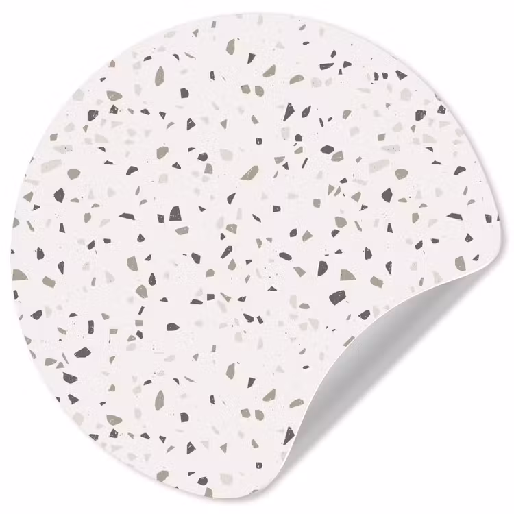 Terrazzo - Patroon - Créme Wandcirkel behangsticker klein 186 -3d