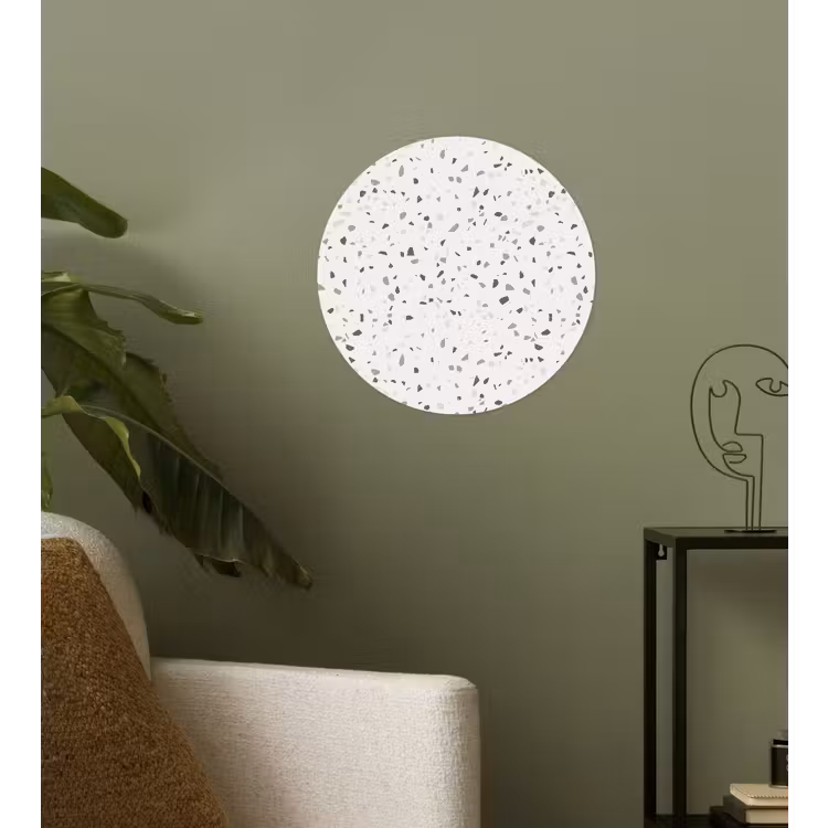 Terrazzo - Patroon - Créme Wandcirkel behangsticker klein 186 -sfeer2