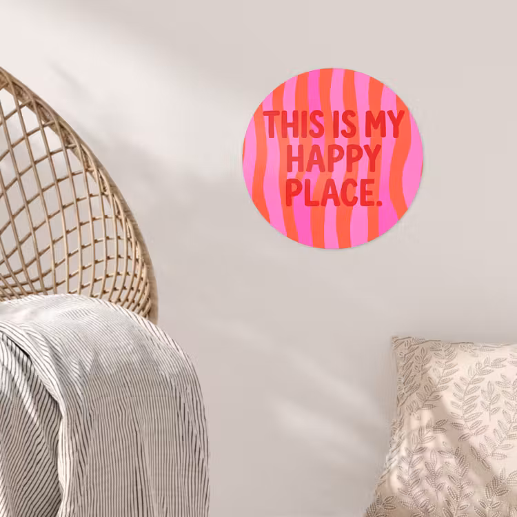 Tekst - Modern - Kleurrijk Wandcirkel behangsticker klein -sfeer4
