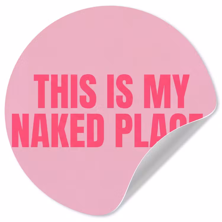Tekst - Modern - Roze Wandcirkel behangsticker klein -3d