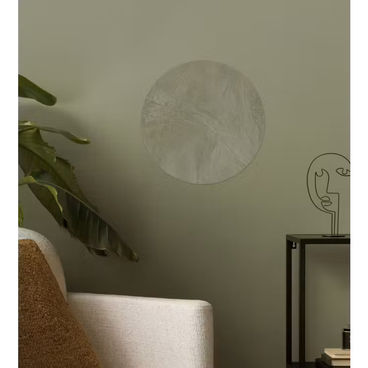 Textuur - Betonlook - Achtergrond - Modern - Groen Wandcirkel behangsticker klein -sfeer2