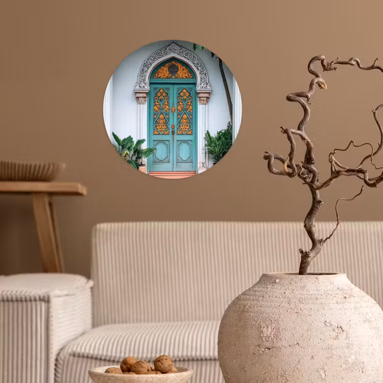 Deur - Patronen - Planten Wandcirkel behangsticker klein -sfeer1