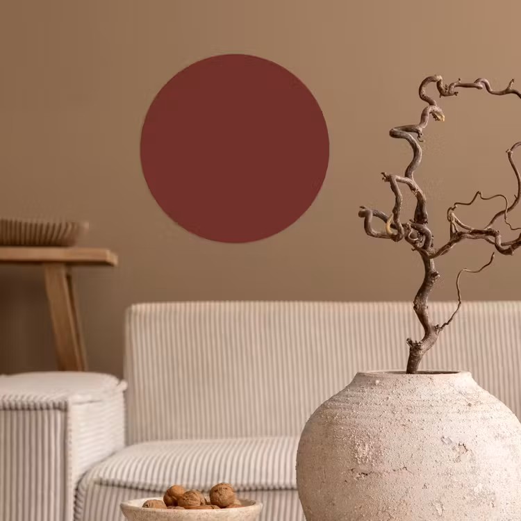Valentine - Velvet - Rood Wandcirkel behangsticker klein 186 -sfeer1