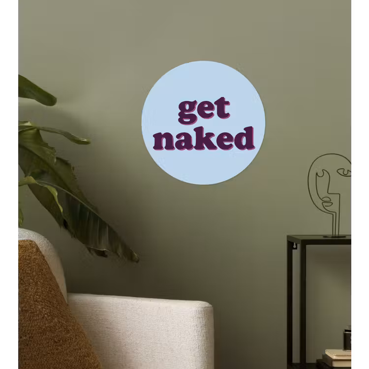 Speels - Boodschap - Blauw Wandcirkel behangsticker klein -sfeer2