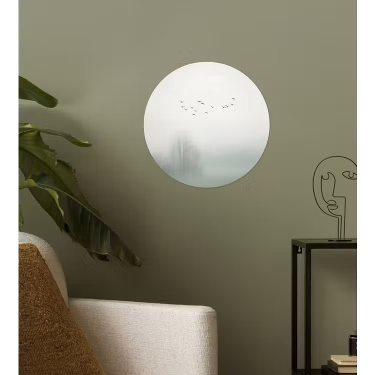 Vogel - Vlucht - Natuur - Minimalistisch Wandcirkel behangsticker klein -sfeer2