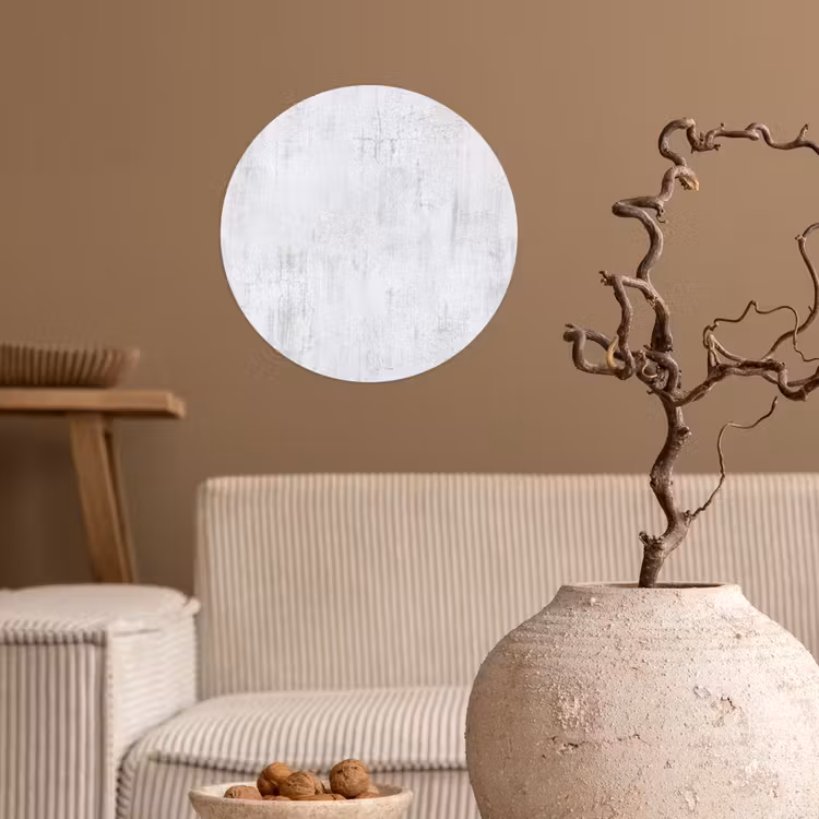 Muur - Geverfd - Wit - Onafgewerkt Wandcirkel behangsticker klein 186 -sfeer1