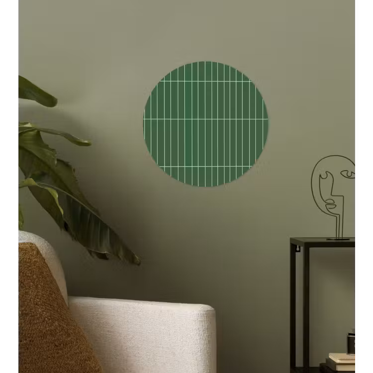 Wandtegel - Verticaal - Donkergroen Wandcirkel behangsticker klein 186 -sfeer2
