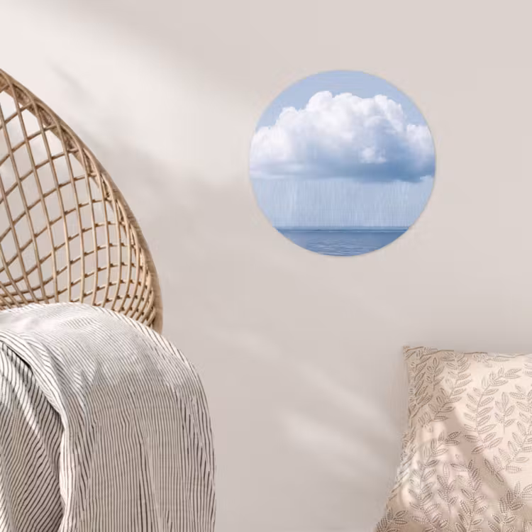 Runde Tapete - Wolke – Regen – Natur - Wolk - Regen - Natuur Wandcirkel behangsticker klein