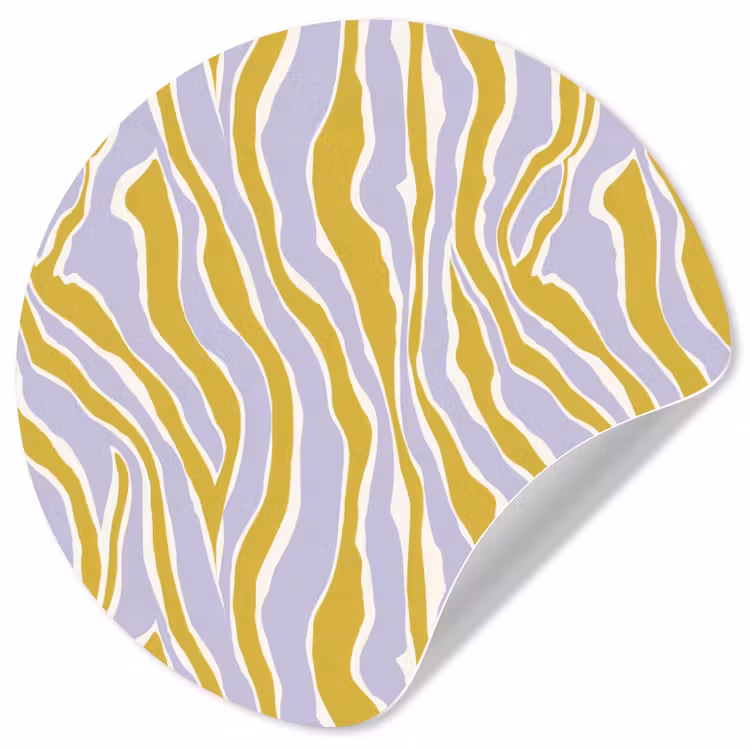 Zebra - Modern - Meerkleurig Wandcirkel behangsticker klein 186 -3d