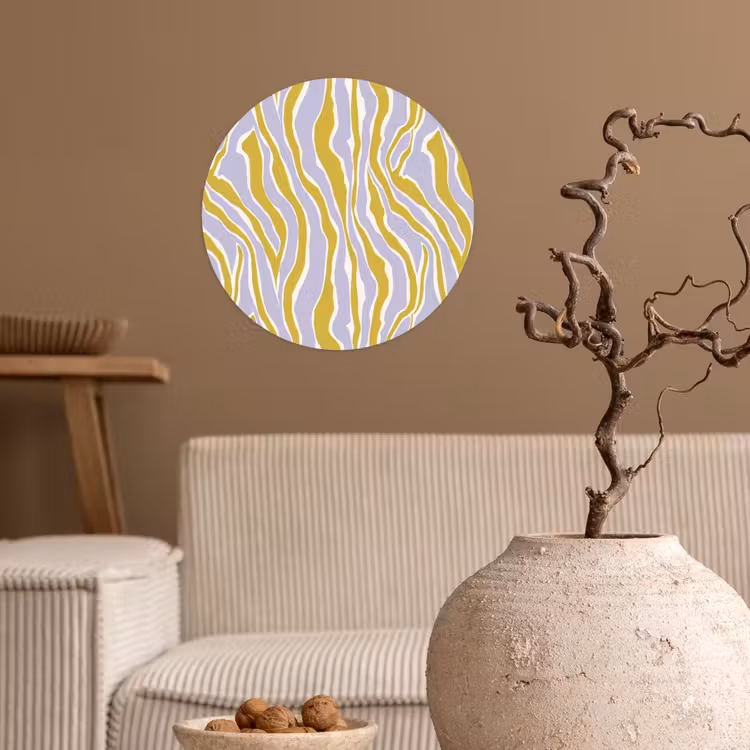 Zebra - Modern - Meerkleurig Wandcirkel behangsticker klein 186 -sfeer1