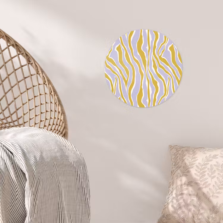 Zebra - Modern - Meerkleurig Wandcirkel behangsticker klein 186 -sfeer4