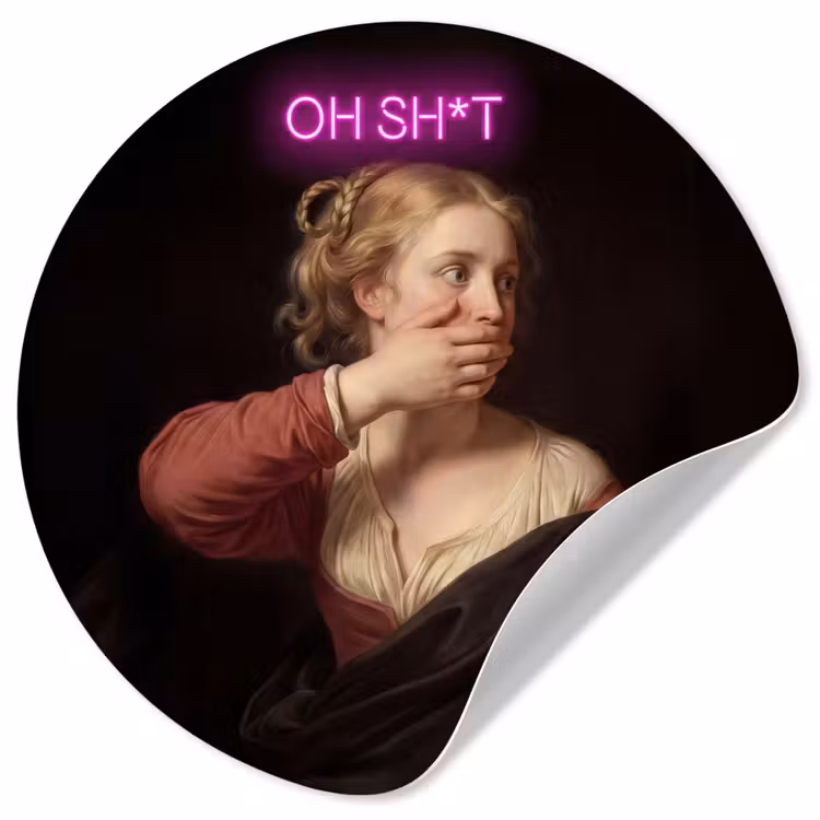 Quote - Neon - vrouw Wandcirkel behangsticker klein -3d