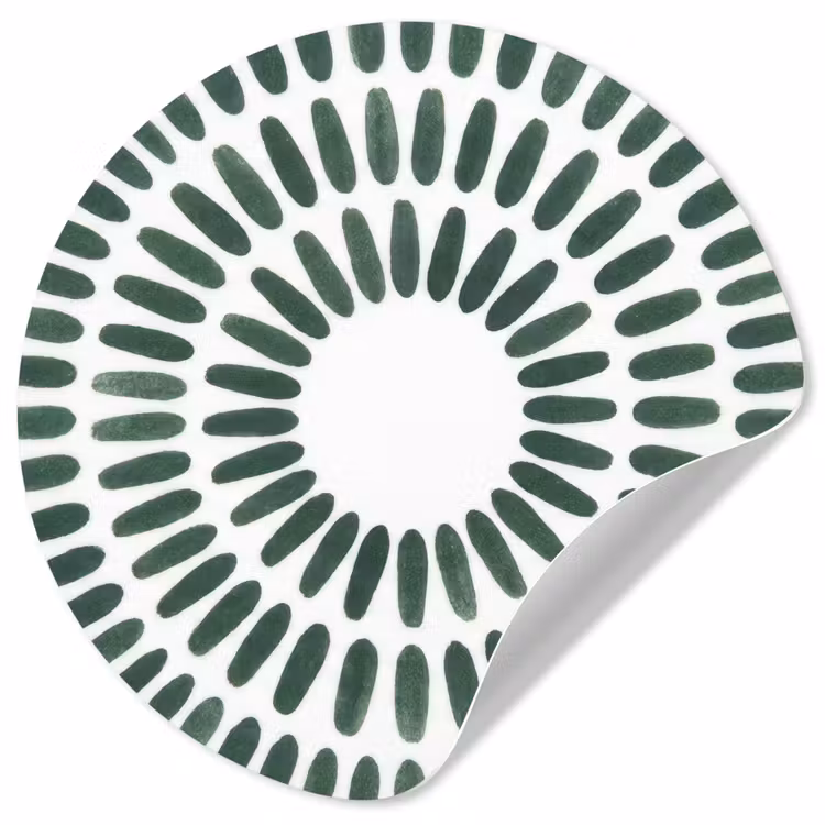 Abstract - Cirkel - Patroon - Modern - Groen Wandcirkel behangsticker klein -3d