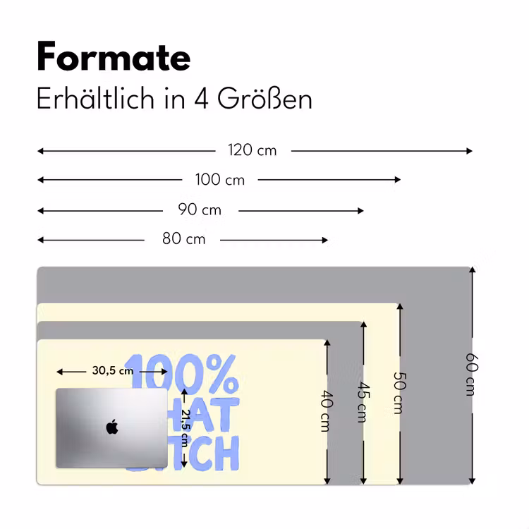 100% that bitch - Blauw - Wit Muismat XXL klein -ysfeer5_duits