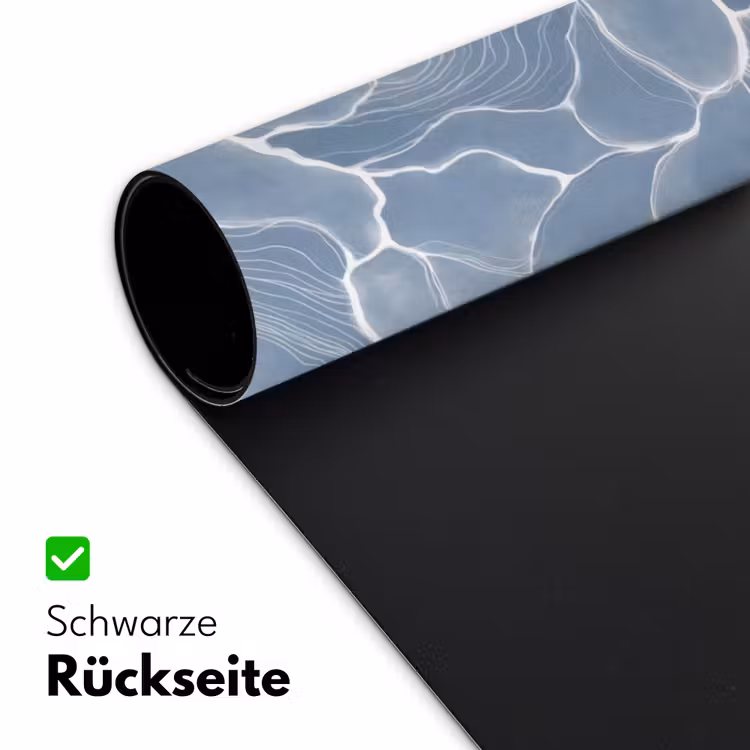 Abstract - Blauw - Bladeren Muismat XXL klein -ysfeer2_duits