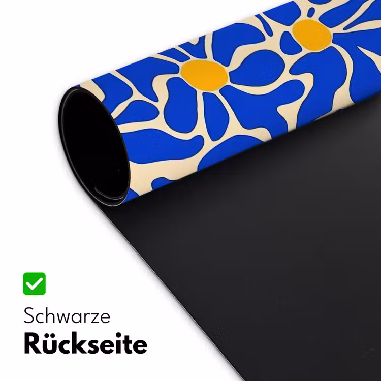 Abstract - Bloem - Blauw Muismat XXL klein 681 -ysfeer2_duits