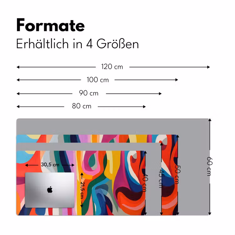 Abstract - Kleurrijk - Golven - Lijnen Muismat XXL klein -ysfeer5_duits