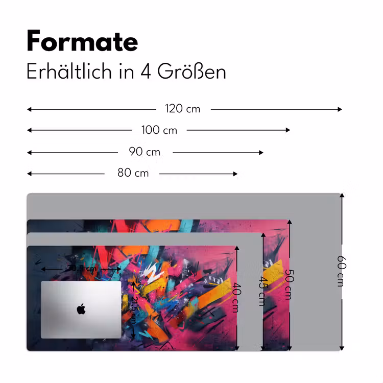 Abstract - Explosie - Neonkleuren Muismat XXL klein -ysfeer5_duits