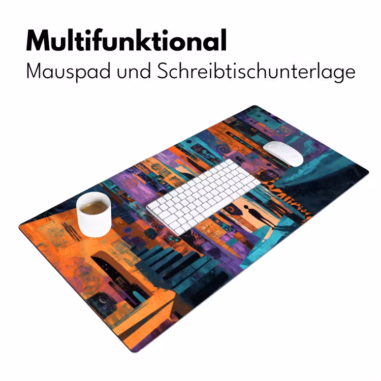 Abstract - Figuren - Kleurrijk Muismat XXL klein -ysfeer4_duits