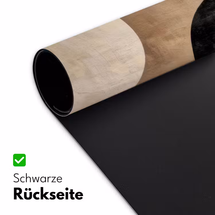 Abstract - Vlakken - Zwart - Rond Muismat XXL klein -ysfeer2_duits