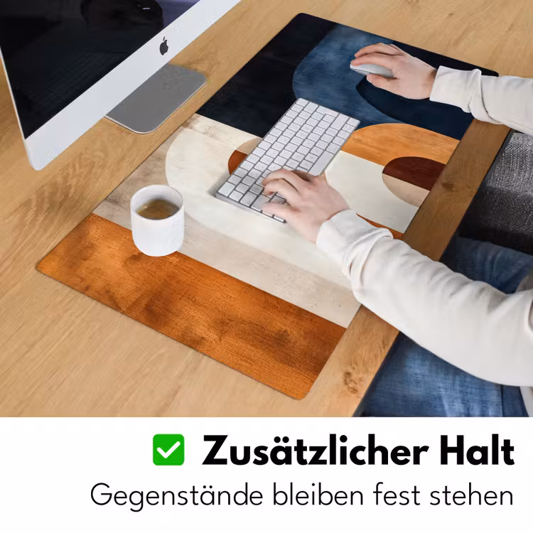 Abstract - Vormen - Donkerblauw Muismat XXL klein -ysfeer3_duits