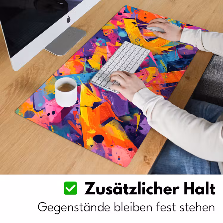 Abstract - Vormen - Kleurrijk Muismat XXL klein -ysfeer3_duits