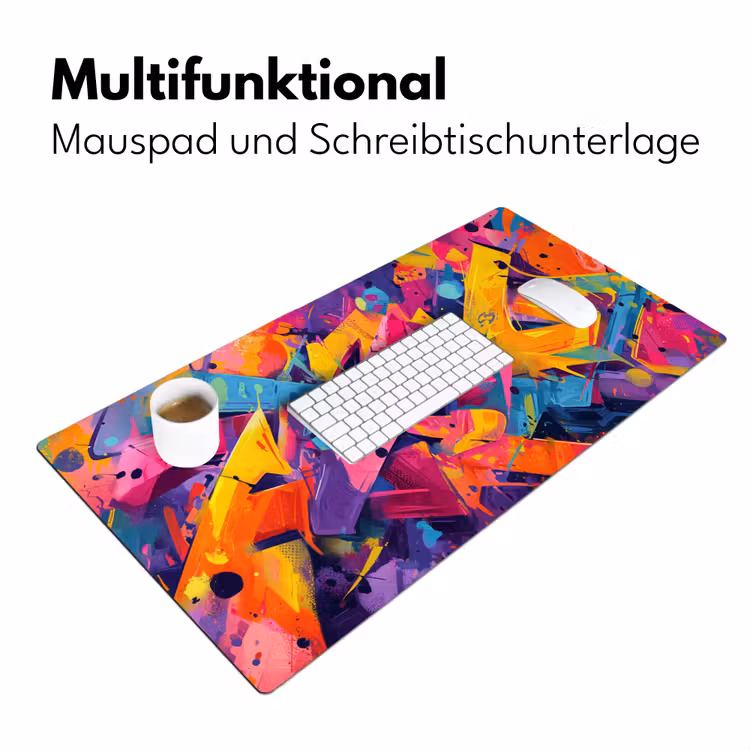 Abstract - Vormen - Kleurrijk Muismat XXL klein -ysfeer4_duits