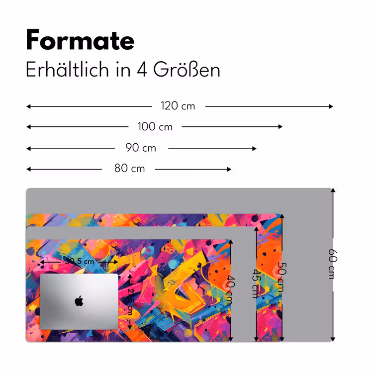 Abstract - Vormen - Kleurrijk Muismat XXL klein -ysfeer5_duits